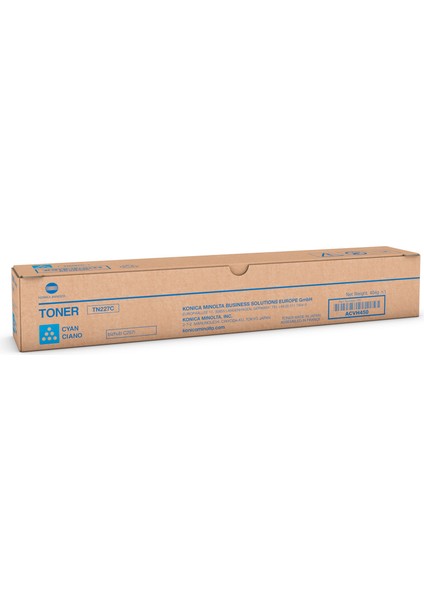 TN-227C (ACVH450) Mavi (Cyan) Orjinal Toner - Bizhub C257İ (TN227C)