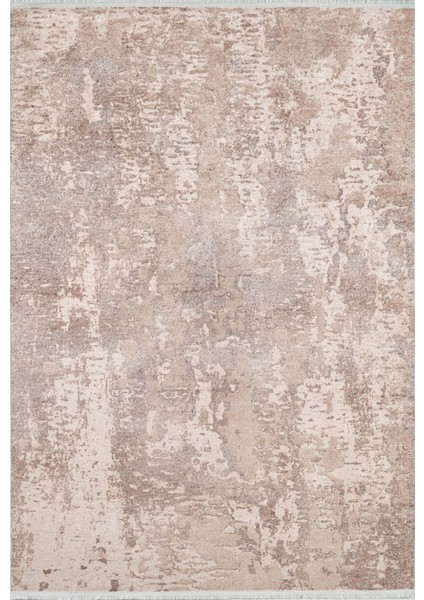 Hub Bej Modern Etnik Desenli Makinada Yıkanabilir Hav Toz Vermez Leke Tutmayan Kaymaz Taban Dijital Makine Baskı Salon Yolluk Mutfak Halı