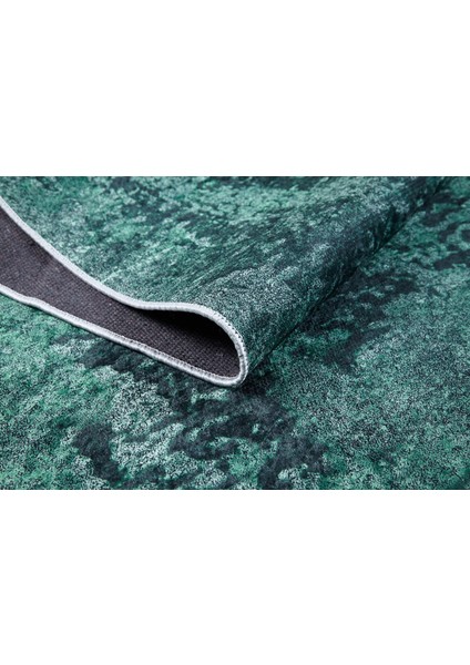 Gojra Yeşil Modern Etnik Desenli Makinada Yıkanabilir Hav Toz Vermez Leke Tutmayan Kaymaz Taban Dijital Makine Baskı Salon Yolluk Mutfak Halı fırsatları