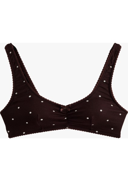 Kaşkorse Viskon Kumaş Puantiyeli Bralet Sütyen