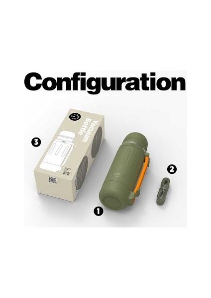 Durable Çelik Termos Matara 1500ML Yeşil fırsatları