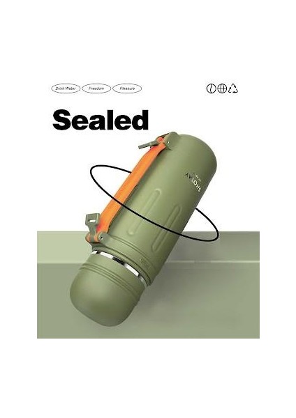 Durable Çelik Termos Matara 1500ML Yeşil indirimleri