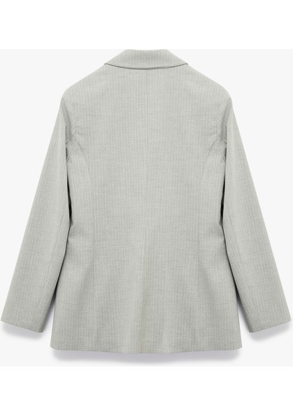 Slim Fit Düğmeli Cepli Uzun Kollu Kruvaze Blazer Ceket fiyatları