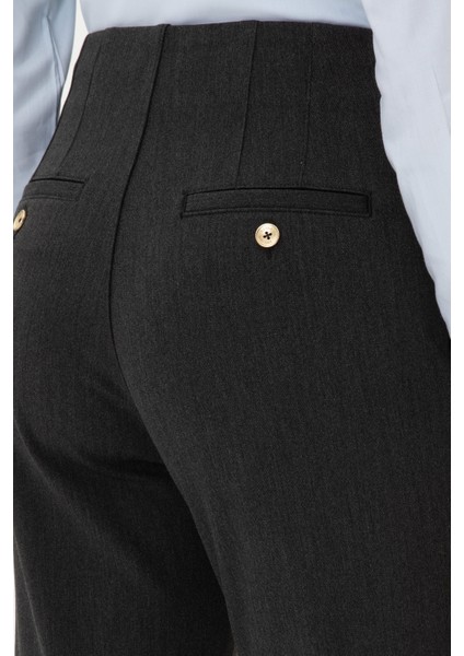 Kadın Gri Pantolon (Kanvas-Chino) 50318108-VR024