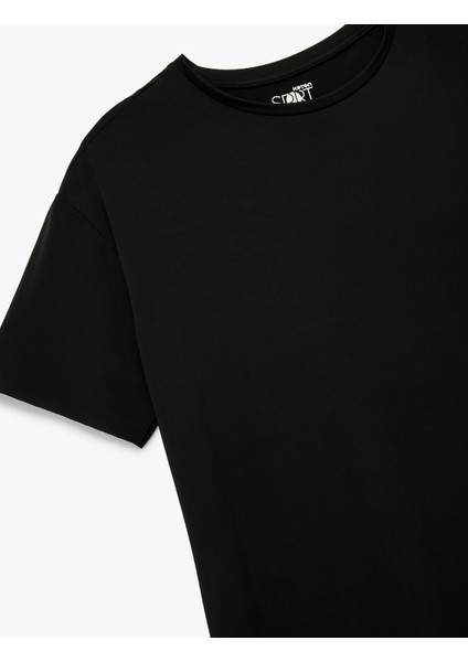 Kısa Kollu Bisiklet Yaka Basic Tişört modelleri