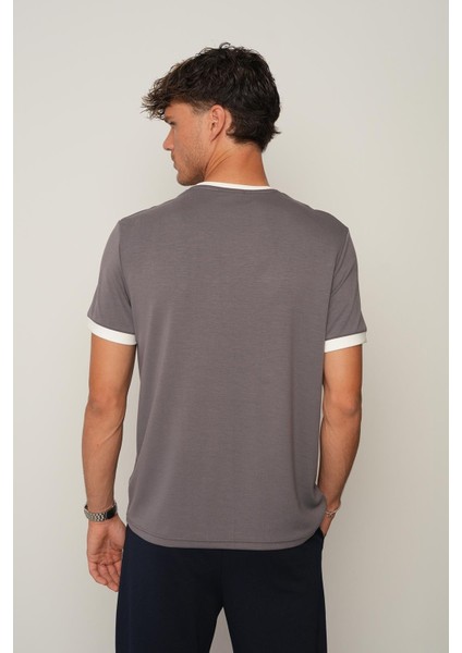Kül Regular Fit Bisiklet Yaka Erkek T-Shirt E1009 indirimleri