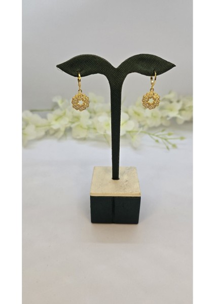 Minimal Işıltılı Küpe 22 Ayar Altın Kaplama modelleri