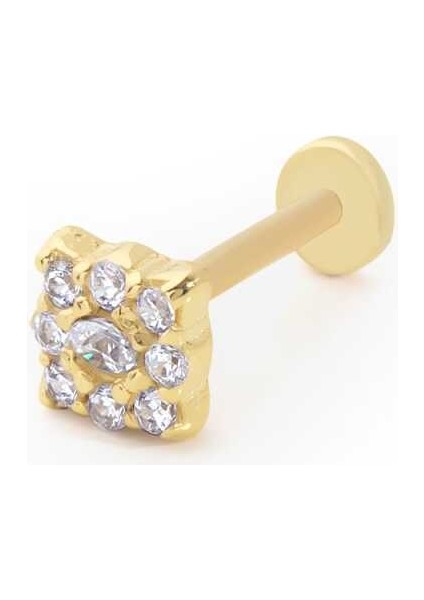 Kare Model Taşlı Tragus Piercing