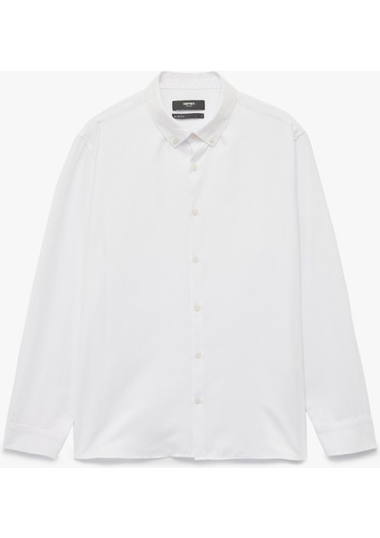 Slim Fit Uzun Kollu Düğmeli Klasik Yaka Gömlek