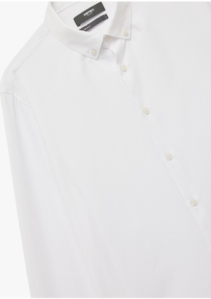 Slim Fit Uzun Kollu Düğmeli Klasik Yaka Gömlek modelleri