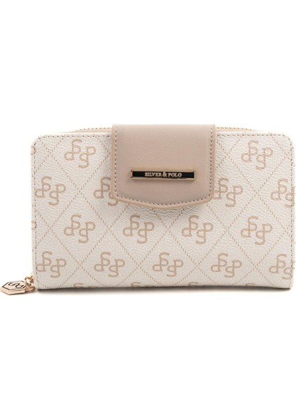 Bej - Kum SP1202 Kadın Cüzdan & Kartlık