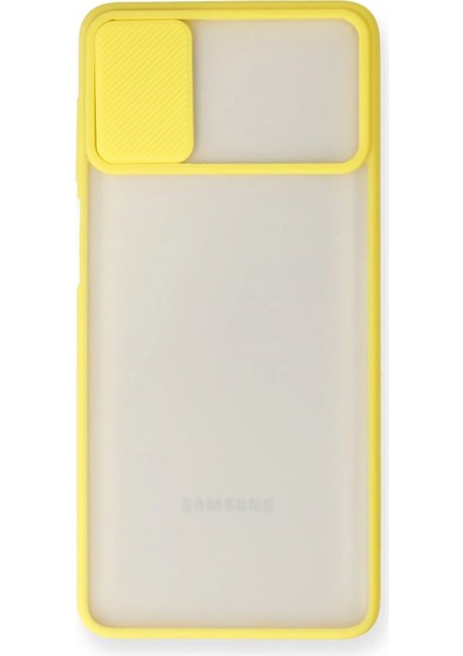 Samsung Galaxy M51 Kılıf Palm Buzlu Kamera Sürgülü Silikon - Sarı - BRNTEK9092-2510 fiyatları