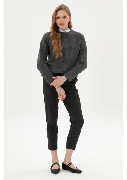 Kadın Antrasit Melanj Kazak /triko 50307879-VR081 fırsatları