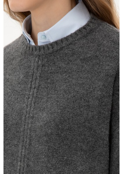 Kadın Antrasit Melanj Kazak /triko 50307879-VR081