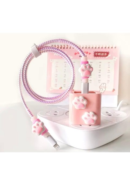 iPhone 18W/20W ile Uyumlu Patiler Şarj Kılıfı, Şarj Kablosu Örme Aparatı, Toparlayıcı, Kablo Koruyucu