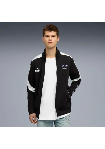 Erkek Siyah Puma Bmw Mms Mt7+ Sweat Jacket Siyah Erkek Fermuarlı Üst