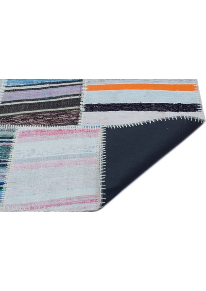 Atina Turkuaz Eskitme Yün Modern Desenli Yün Hav Toz Vermez Leke Tutmayan Salon Yolluk Mutfak El Dokuma Halı fiyatları