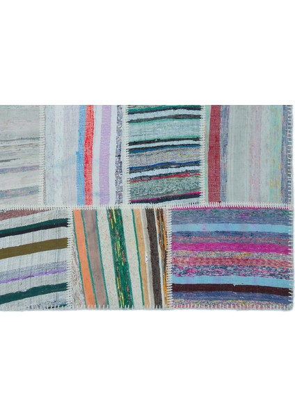 Atina Turkuaz Eskitme Yün Modern Desenli Yün Hav Toz Vermez Leke Tutmayan Salon Yolluk Mutfak El Dokuma Halı fırsatları