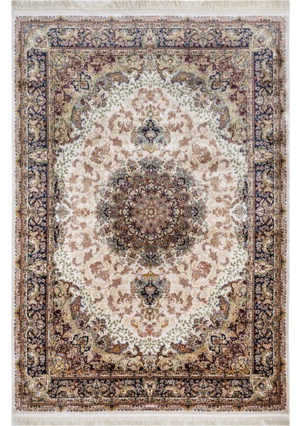 Klasik Krem Viskon Dikdörtgen Modern Desenli Akrilik Hav Vermeyen Leke Tutmayan Kolay Temizlenen Yumuşak Makine Salon Yolluk Mutfak Halı