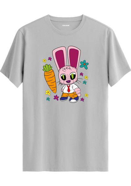 Elektrik Gücü Karakter Baskı %100 Pamuk Premium Kumaş Tişört