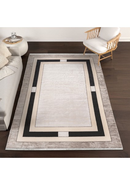 Bej Geometrik Etnik Modern Desenli Pamuk Makinada Yıkanabilir Hav Toz Vermez Leke Tutmayan Kaymaz Taban Dijital Makine Baskı Salon Yolluk Mutfak Halı fiyatları