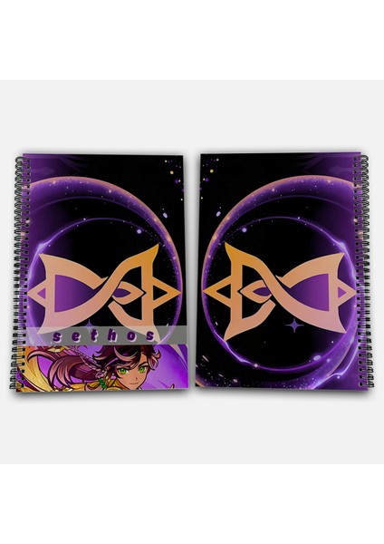 Genshin Impact Sethos Kareli A4 Okul Defteri 72 Yaprak