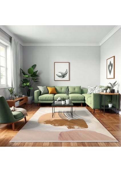 Modern Bej Pamuk Dikdörtgen Modern Desenli Pamuk Makinada Yıkanabilir Hav Toz Vermez Leke Tutmayan Kaymaz Taban Dijital Makine Baskı Salon Yolluk Mutfak Halı fırsatları