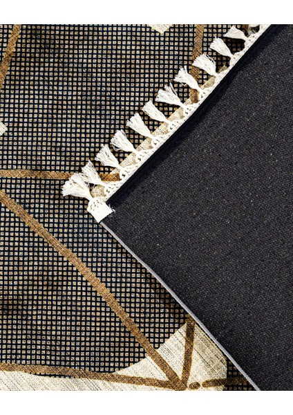 Prabhu Bej Geometrik Etnik Modern Desenli Bambu Makinada Yıkanabilir Hav Toz Vermez Leke Tutmayan Kaymaz Taban Dijital Makine Baskı Salon Yolluk Mutfak Halı fırsatları