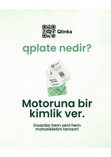Qplate Qr Kodlu Araç & Motosiklet Güvenlik ve Acil Durum Iletişim Etiketi