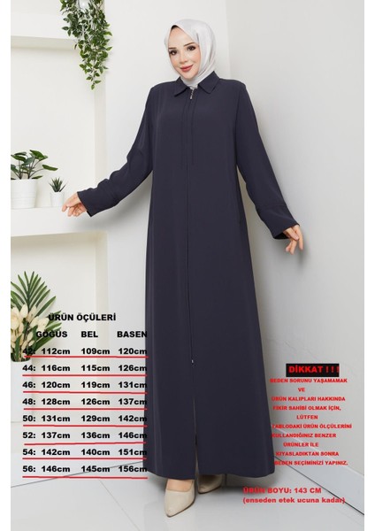 Büyük Beden Ferace Krep Kumaş Yazlık Ince Gri 2501 fiyatları