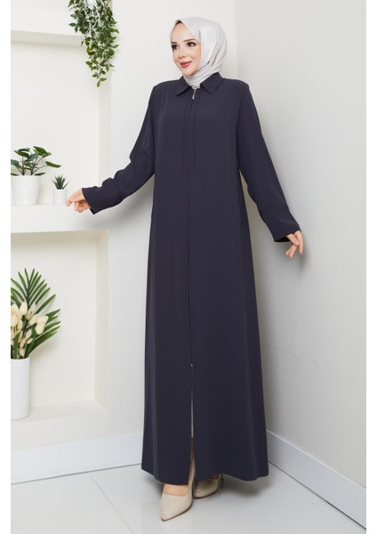 Büyük Beden Ferace Krep Kumaş Yazlık Ince Gri 2501 fırsatları