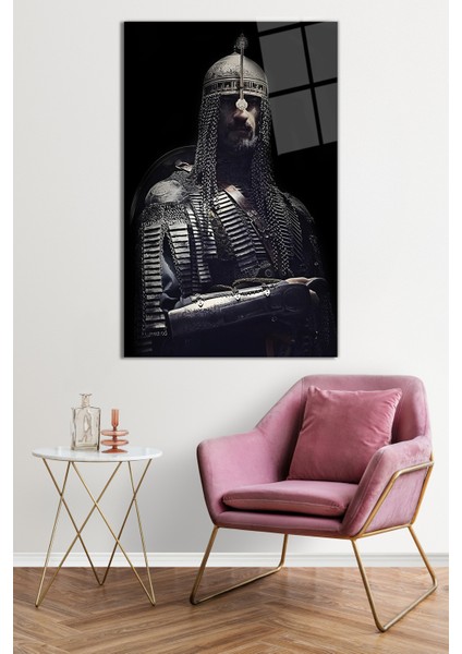 Sultan Alp Arslan Portresi Cam Tablo, Darbelere Dayanıklı Kırılmaz Cam, Hediyelik fiyatları