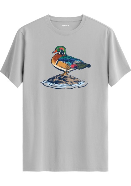 Ördek Tasarım Doğa Temalı %100 Pamuk Premium Kumaş Konforlu Tişört