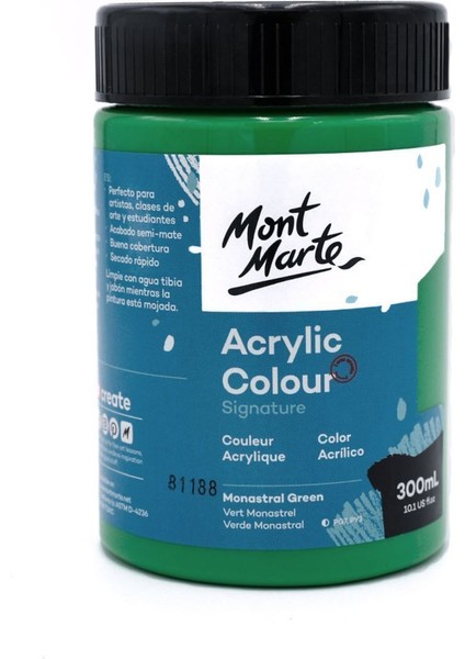 mm Akrilik Renkli Boya Signature 300ML - Monastral Green
