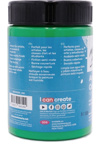 mm Akrilik Renkli Boya Signature 300ML - Monastral Green fiyatları