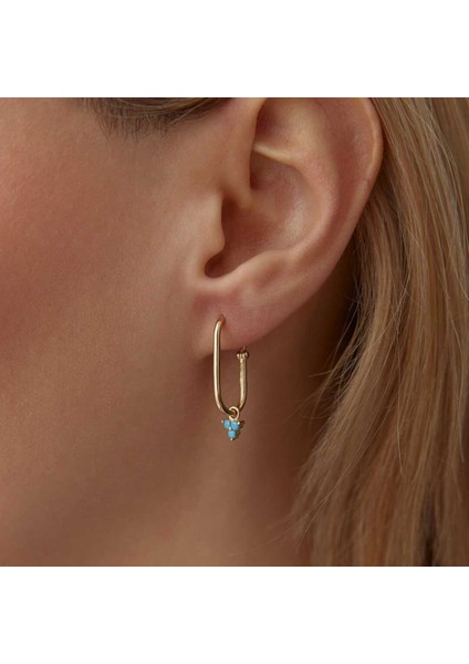 Üç Mineli Sallantılı Küpe