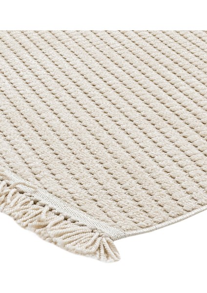 Eclipse Çizgili Bej Mikrofiber Dikdörtgen Modern Desenli Akrilik Hav Vermeyen Leke Tutmayan Kolay Temizlenen Yumuşak Makine Salon Yolluk Mutfak Halı fırsatları