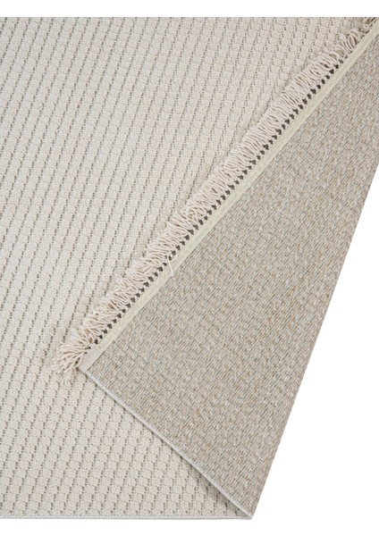 Eclipse Çizgili Bej Mikrofiber Dikdörtgen Modern Desenli Akrilik Hav Vermeyen Leke Tutmayan Kolay Temizlenen Yumuşak Makine Salon Yolluk Mutfak Halı indirimleri