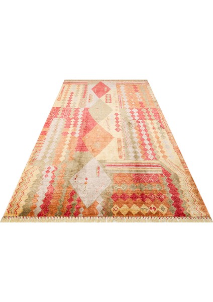 Geometrik Kırmızı Tensel Dikdörtgen Modern Desenli Akrilik Hav Vermeyen Leke Tutmayan Kolay Temizlenen Yumuşak Makine Salon Yolluk Mutfak Halı fiyatları