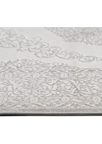 Samira Klasik Gri Polyester Kare Modern Desenli Akrilik Hav Vermeyen Leke Tutmayan Kolay Temizlenen Yumuşak Makine Salon Yolluk Mutfak Halı modelleri