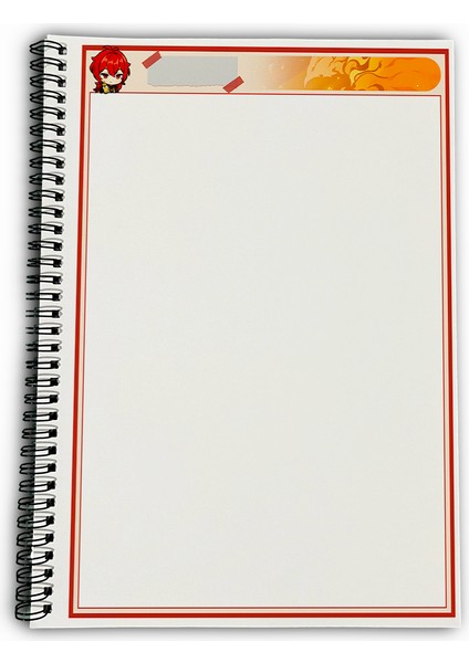 Genshin Impact Diluc Çizgisiz A4 Okul Defteri 72 Yaprak indirimleri