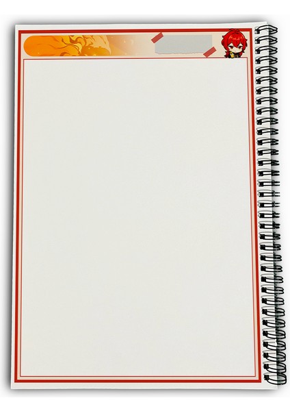 Genshin Impact Diluc Çizgisiz A4 Okul Defteri 72 Yaprak