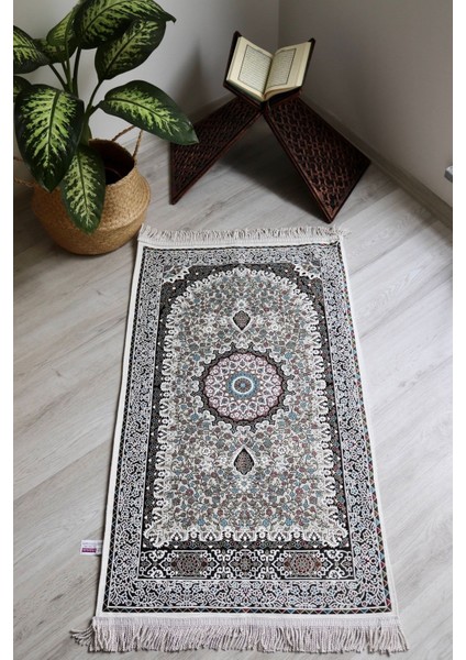 Osmanlı Desen Astarlı Lüks Seccade S1018 Krem