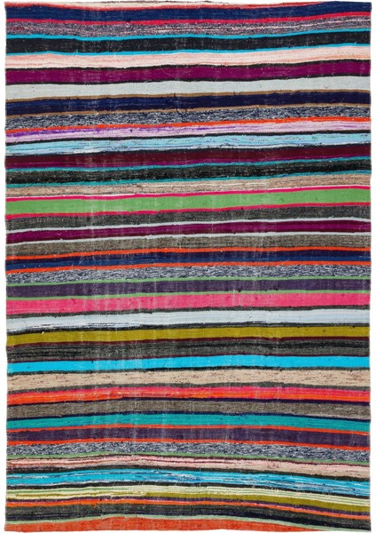 Atina Turkuaz Eskitme Yün Modern Desenli Yün Hav Toz Vermez Leke Tutmayan Salon Yolluk Mutfak El Dokuma Halı