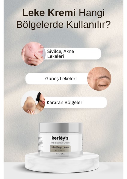 Cilt Beyazlatıcı, Leke ve Kararma Karşıtı, Cilt Tonu Esitleyici, Leke Kremi 50 ml fırsatları