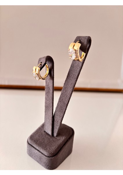 Paslanmaz Çelik Altın Kaplama Taşlı Küpe – Kararmayan Şık Kadın Küpe fiyatları