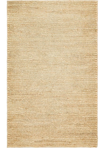 Rottenmann Modern Krem Jüt Dikdörtgen Modern Desenli Akrilik Hav Vermeyen Leke Tutmayan Kolay Temizlenen Yumuşak Makine Salon Yolluk Jüt Halı