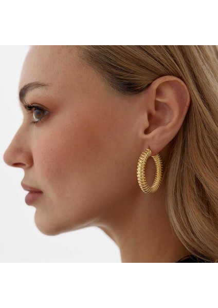 Spaghetti Italyan Halka Küpe