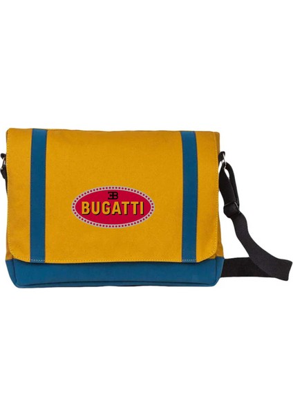 Postacı Çantası Bugati 3b Logo Sarı Renk