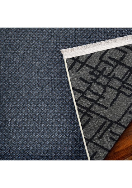 Geometrik Antrasit Pamuk Kare Modern Desenli Pamuk Makinada Yıkanabilir Hav Toz Vermez Leke Tutmayan Kaymaz Taban Dijital Makine Baskı Salon Yolluk Mutfak Halı indirimleri